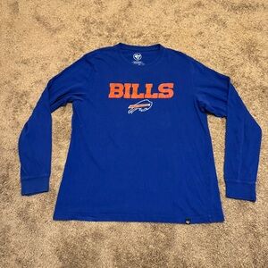 Buffalo Bills 47' Shirt Adult Large Blue Pullover Long Sleeve NFL Logo